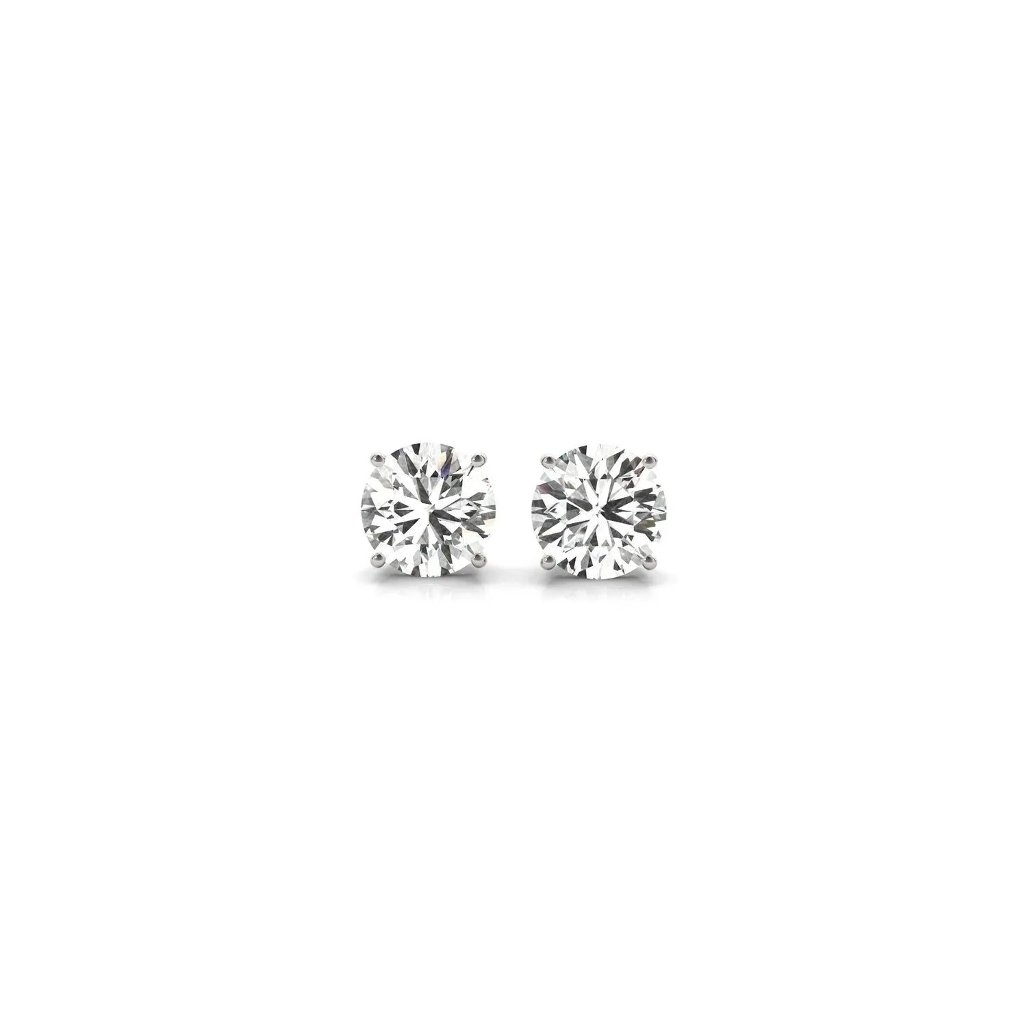1 cttw Certified IGI Lab Grown Round Diamond Stud Earrings 14k White Gold(G/VS2) in a sleek high-contrast midnight luxury edi
